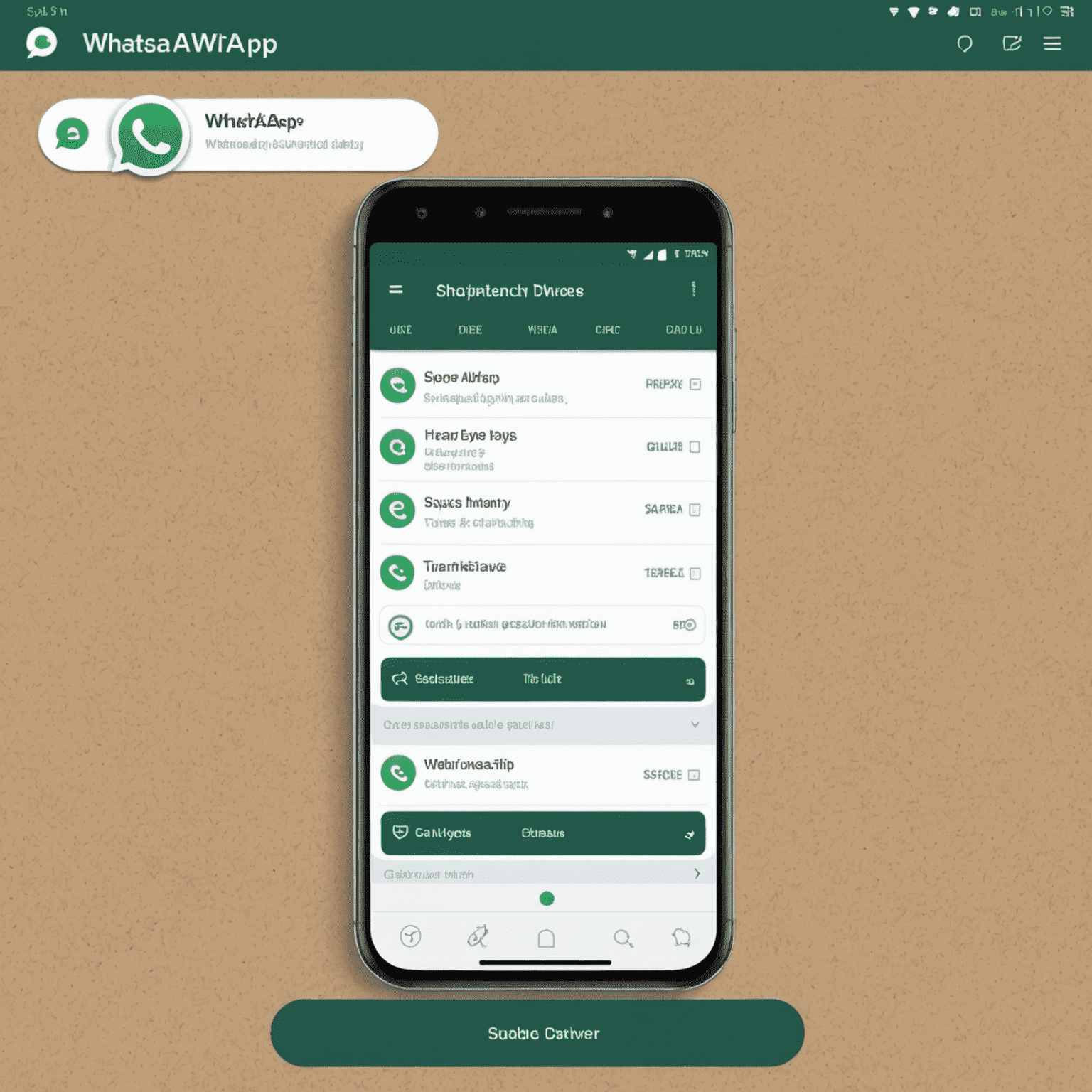 Інтерфейс WhatsApp Web з виділеними ключовими функціями