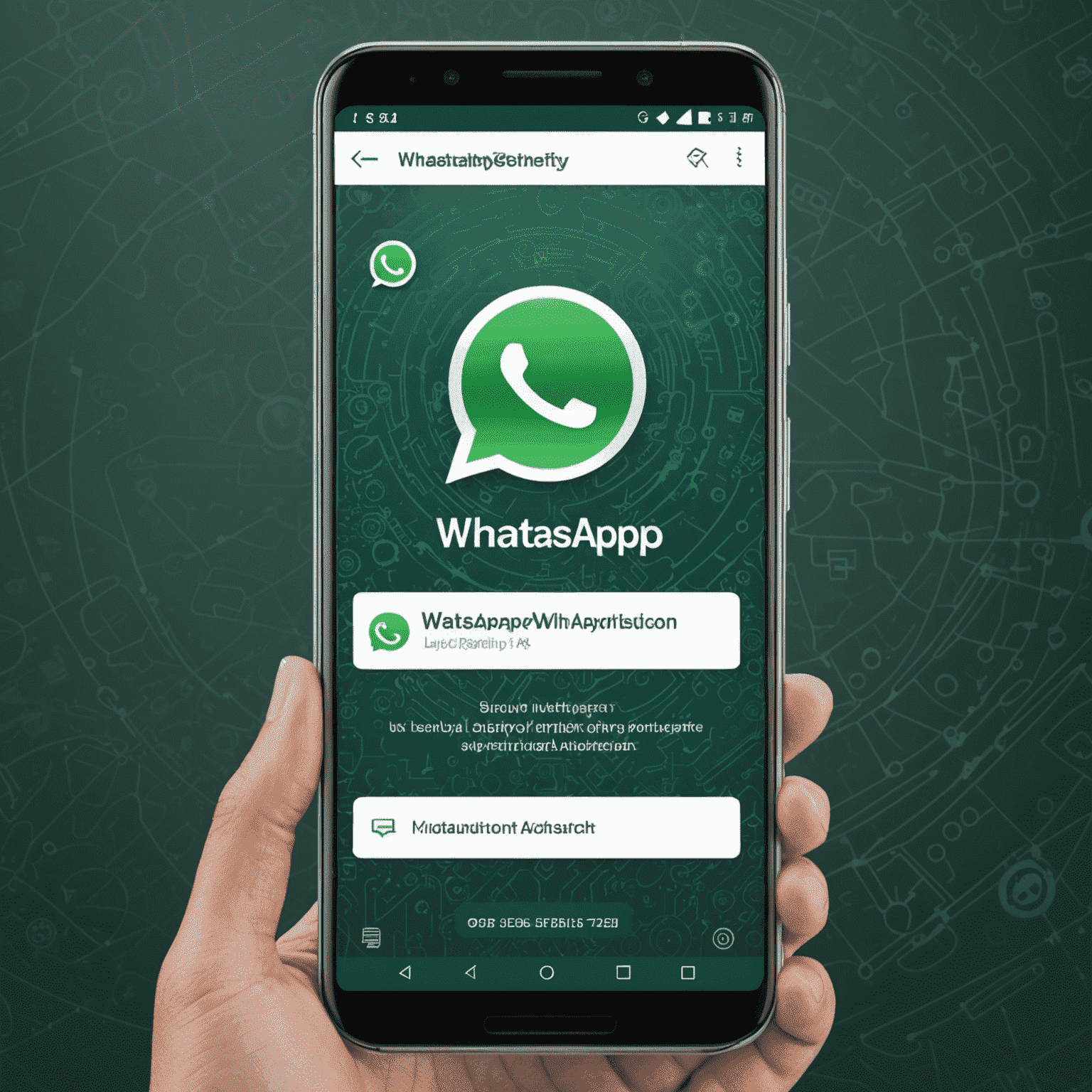 Зображення інтерфейсу WhatsApp Web з виділеними елементами безпеки, такими як двофакторна автентифікація та шифрування повідомлень